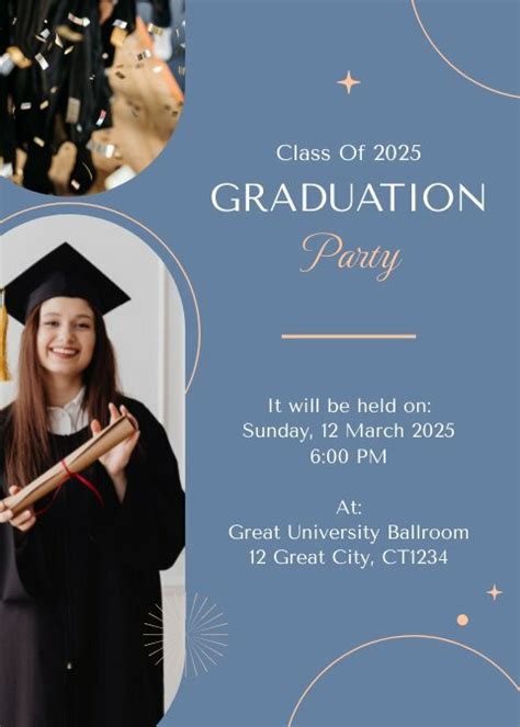 Graduation Invitation Card Piktochart