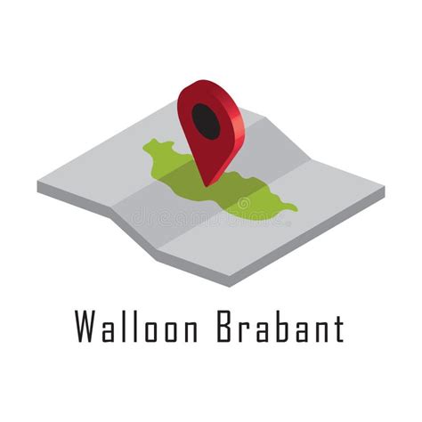 Walloon Brabant Flag Waving Vector Illustration on White Background ...