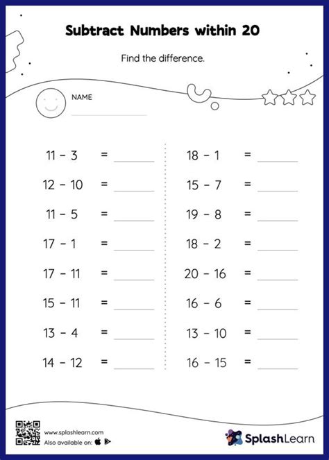 Subtraction Worksheets For 2nd Graders Online Splashlearn