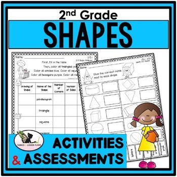 D And D Shapes Worksheets Shapes Attributes And Assessments For Nd