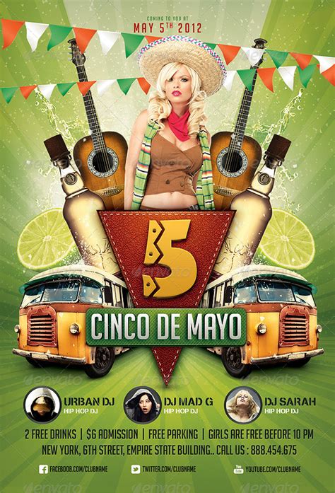 Cinco De Mayo Party Flyer 2 Print Templates Graphicriver