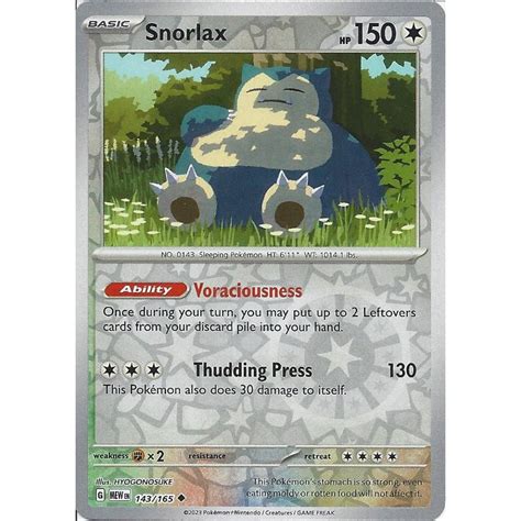 Pokemon Trading Card Game Pokemon Trading Game Snorlax