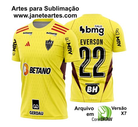 Arte Vetor Estampa Camisa Atlético Mineiro Goleiro II 2023 2024