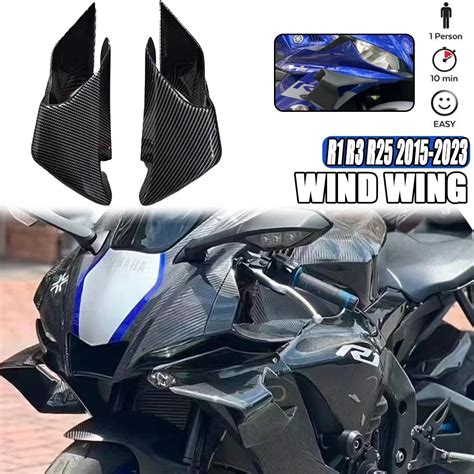 Winglets Aerodin Micos Para Motocicleta Carcasa De Carenado Fijo Para