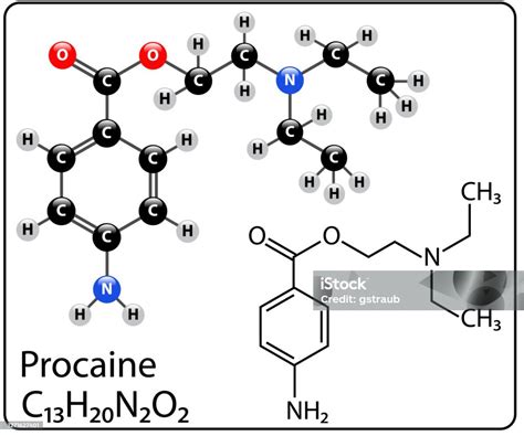 Procaine Molecule Stock Illustration Download Image Now Abstract