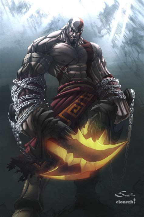 God of War Cartoon Kratos Phone/Tablet Wallpaper • GamePhD