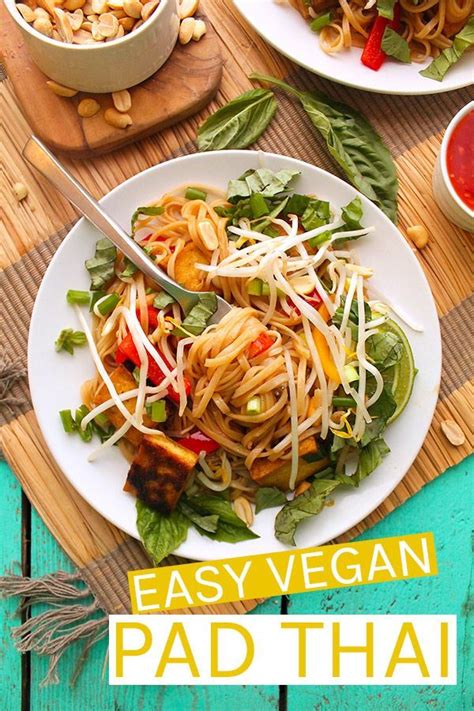 A Classic Thai Dish Vegan Pad Thai Is Made With Rice Noodles Fresh