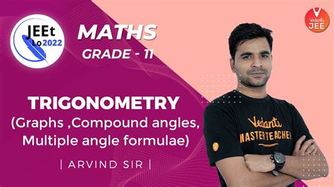 Trigonometry Graphs Compound Angles And Multiple Angle Formulae Class 11 Jee Main 2022