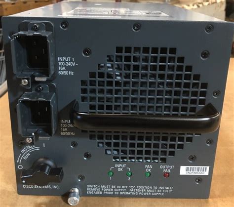 CISCO-WS-CAC-6000W= / CAT6500 6000W AC POWER SUPPLY / (31P) V06 / BRAND ...