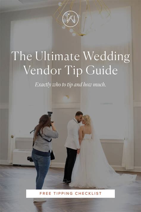 Cheat Sheet For Tipping Wedding Vendors