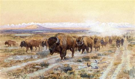 The Bison Trail, 1908 - Charles M. Russell - WikiArt.org