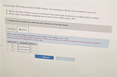 Solved You Purchase Shares Of Stock For A Share The Chegg