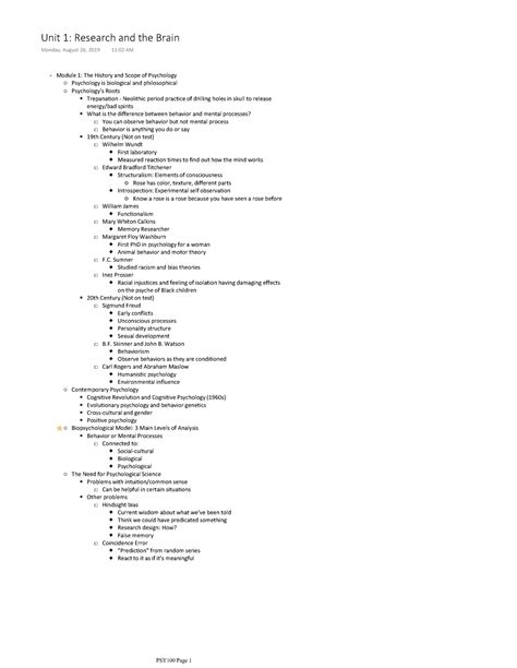 Psy100 Lecture Notes 1 16 Warning Tt Undefined Function 32