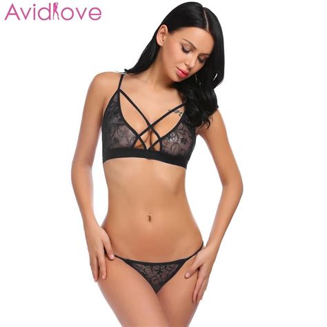 2021 Avidlove Women Lingerie Set Lace Bodysuit Babydoll Open Cup Bra