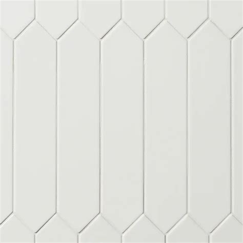 Shop Kent White 3x12 Picket Polished Ceramic Wall Tile TileBar