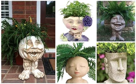 15 Fun And Unique Face Planter Ideas Garden Lovers Club