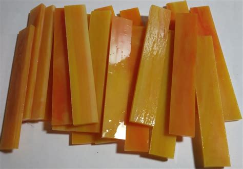 Orange And Yellow Wispy Stained Glass Border Strips 3x1 2x3mm 20 Pieces Etsy