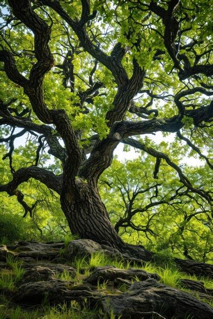 Premium Photo A Large Tree With Many Branches