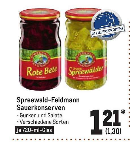 Spreewald Feldmann Sauerkonserven Angebot Bei Metro Prospekte De