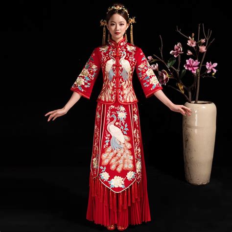 Chin S Vermelho Vestido De Casamento Tradicional Cheongsam Mulher