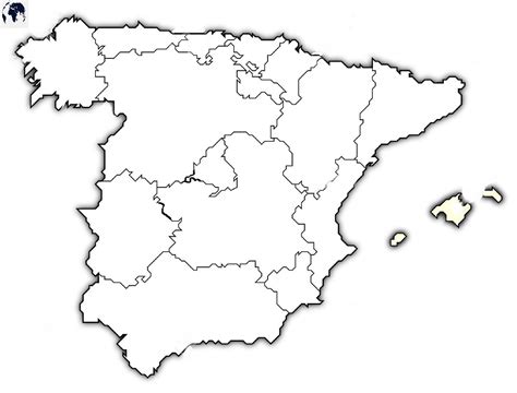 Printable Blank Spain Map with Outline, Transparent Map PDF | Map of ...