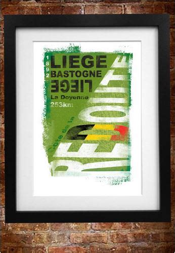 Liege Bastogne Liege Print | Cycling Print | Cycling Souvenirs