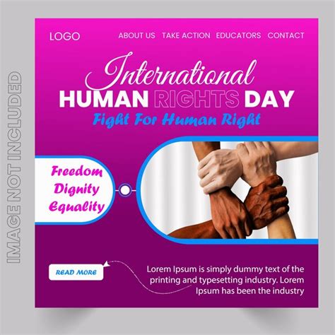 Premium Vector Vector International Human Rights Day Landing Page