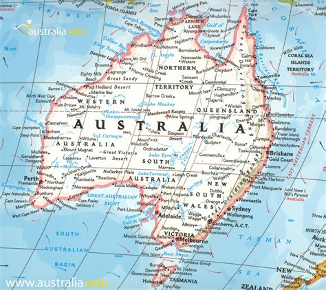 Detailed Travel Map Of Australia Maps