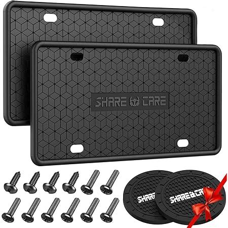 Amazon Rightcar Solutions Silicone License Plate Frames The