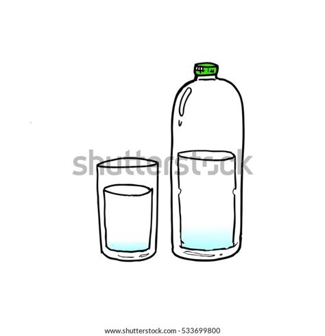 Water Bottle Glass Water Stock Vector Royalty Free 533699800 Shutterstock