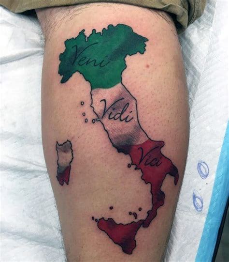 40 Italian Flag Tattoo Ideas For Men Italy Designs