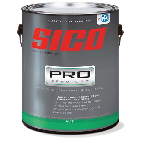 Peinture d intérieur SICO PRO en latex fini mat 3 78 l base médium