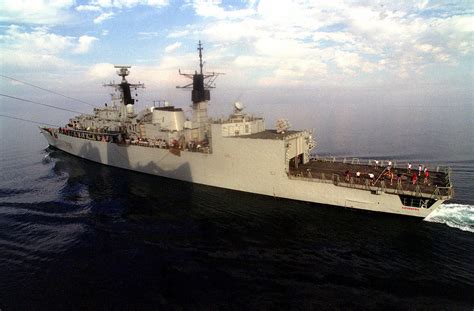 The British Royal Navy Ship Broadsword Class Frigate Hms Coventry F 98 Conducts An Underway