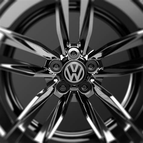 Vw Volkswagen Wheel Center Cap Domed Stickers Black Grey Wheel