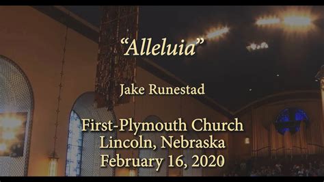 Alleluia Jake Runestad Recorded Youtube