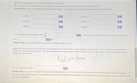 Solved X X Dx A First Select One Of The Following Trig Chegg