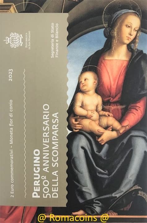 2 Euro Gedenkmünze San Marino 2023 Pietro Perugino St Romacoin