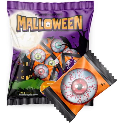 Marshmallow Halloween Baunilha Recheado Morango G Shopee Brasil