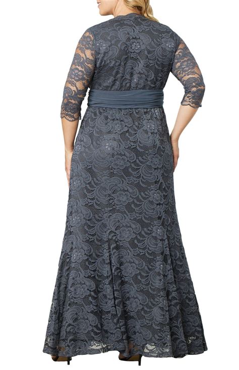 Screen Siren Lace Evening Gown Plus Dressbarn