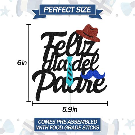 Feliz D A Del Padre Cake Topper Happy Father S Day Party Decoration