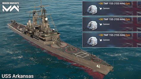 USS Arkansas 3x TMF 155 With Best Build Online Gameplay Modern