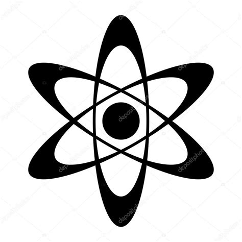 Atom Molecule Nucleus Symbol Vector Icon — Stock Vector © Briangoff