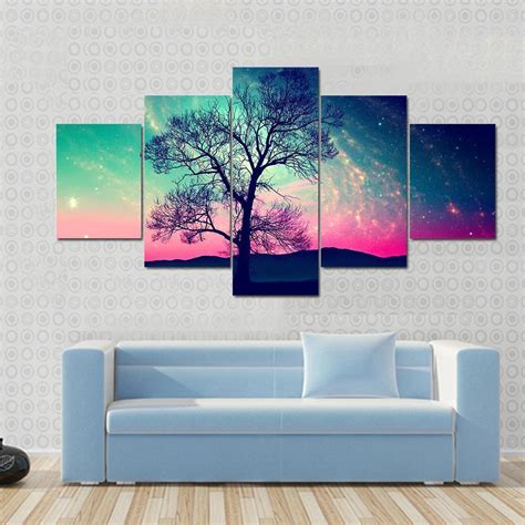 Boston Downtown Skyline Skyscraper – Nature 5 Panel Canvas Art Wall Decor – Canvas Storm