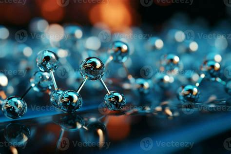 A Captivating Science Background With A 3d Representation Of A Molecule