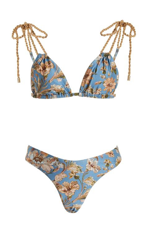 Zimmermann Chintz Rope Trim Bikini Set In Blue Lyst