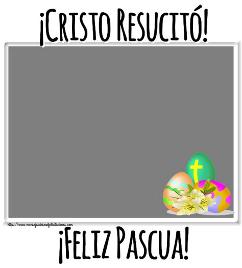 Felicitaciones Personalizadas De Pascua Huevos Foto Marco De