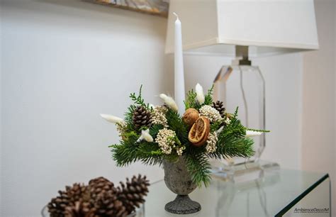 Christmas candle centrepiece | Preserved Floral Arrangements & Silk Flowers