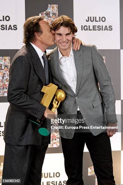 38 Julio Iglesias Receives An Award From Rafa Nadal In Madrid Stock