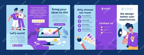 Free Vector Advertising Agency Brochure Template