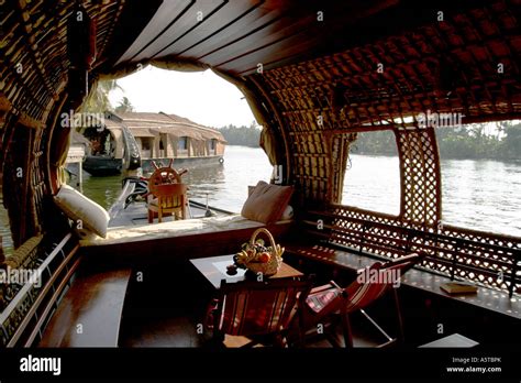 Interior of a converted rice barge into a luxury houseboat ,Kerala ...